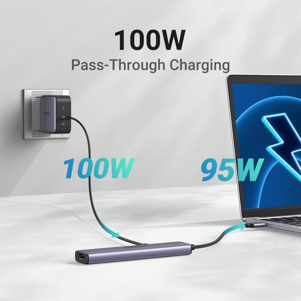 UGREEN USB Hub Type C 3.0 Adapter 5in1 USB Type C USB 3.0 USB 2.0 HDMI - CM478