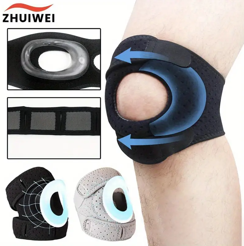 ZHUIWEI Knee Pad Shock Absorption Strap Silicon Sport Pelindung Lutut - VG96929