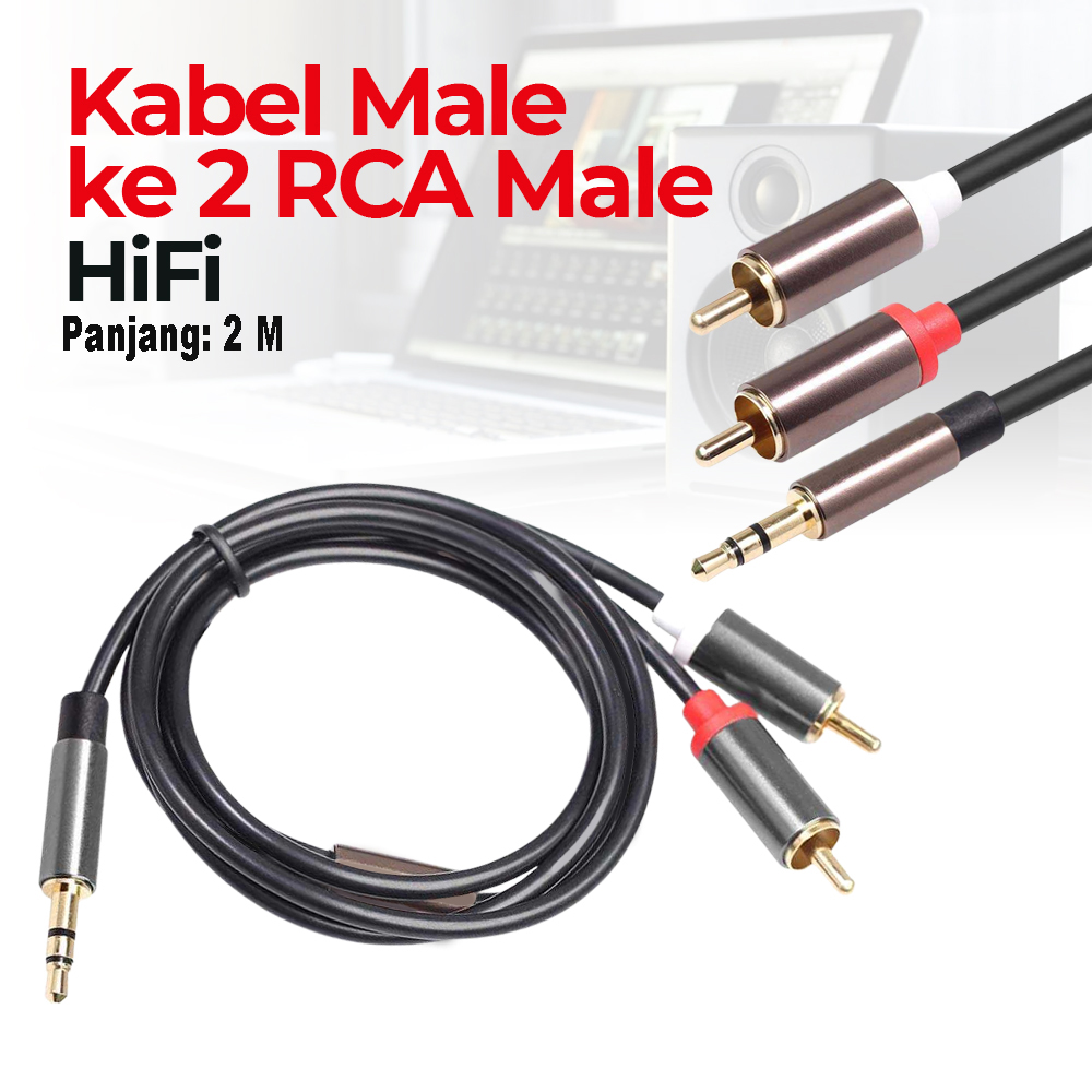 Vention Kabel Audio AUX 3.5mm Male ke RCA Male HiFi