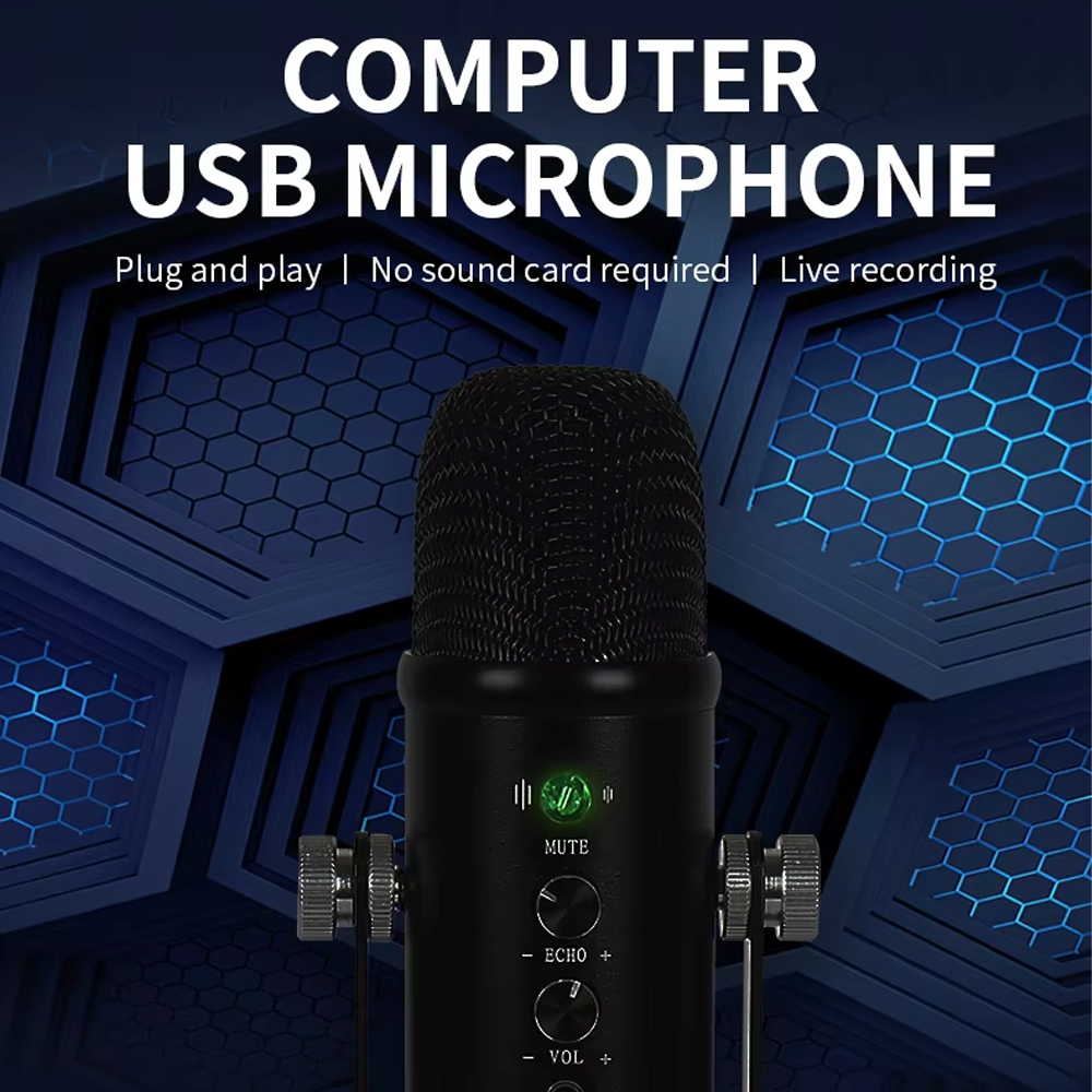LEEDOAR Mikrofon Kondenser USB Condenser Microphone with Arm Stand - BM-86