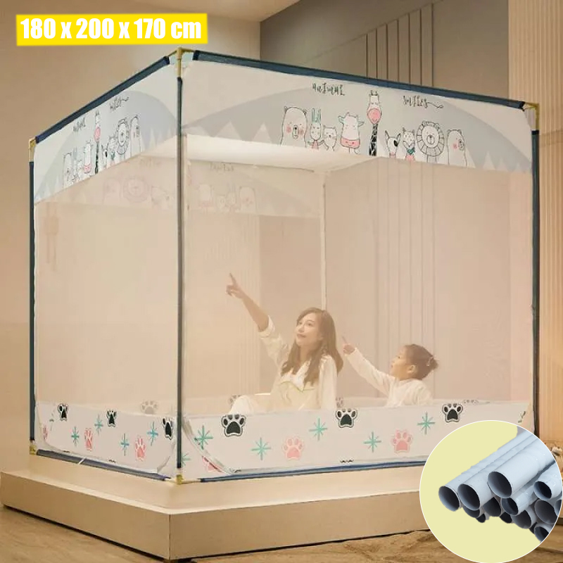 TaffHOME Jaring Anti Nyamuk Kelambu Kasur Mosquito Net 180x200x170cm - A77
