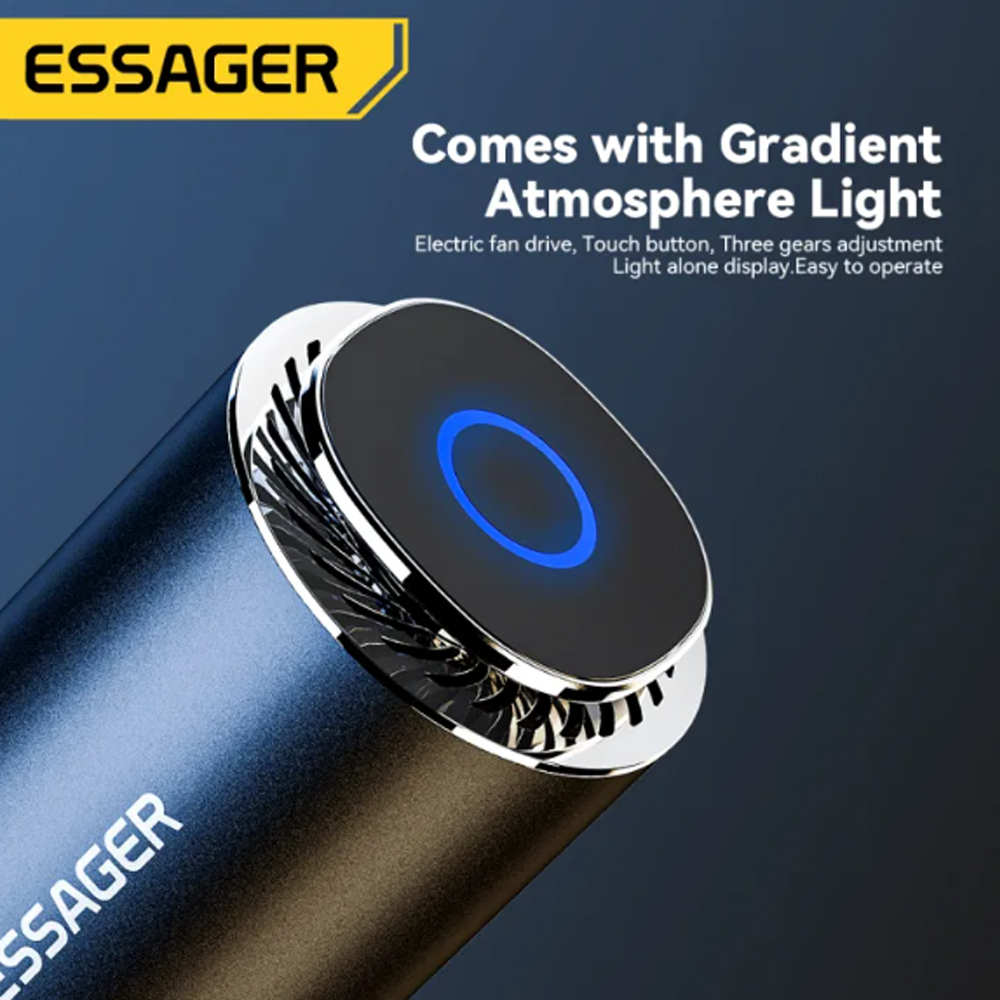 ESSAGER Pengharum Mobil Aromatherapy Machine Three Hear LED Portable - ES-XS01