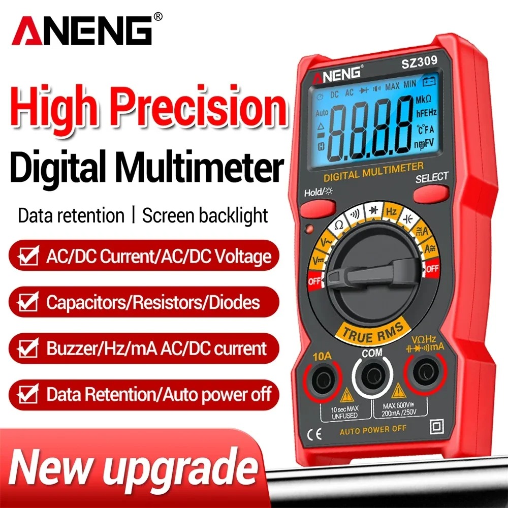 ANENG Digital Multimeter Portable Voltage Tester LCD Backlit - SZ309