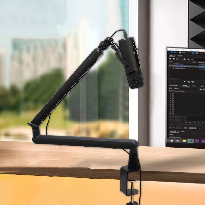 ABOYA Stand Microphone Boom Arm Lazypod Anti Shake - F10