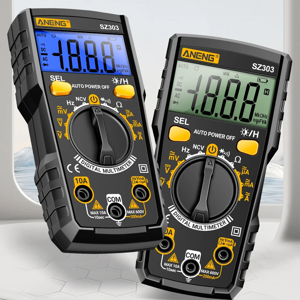 ANENG Digital Multimeter Portable Voltage Tester NCV LCD Backlit - SZ303