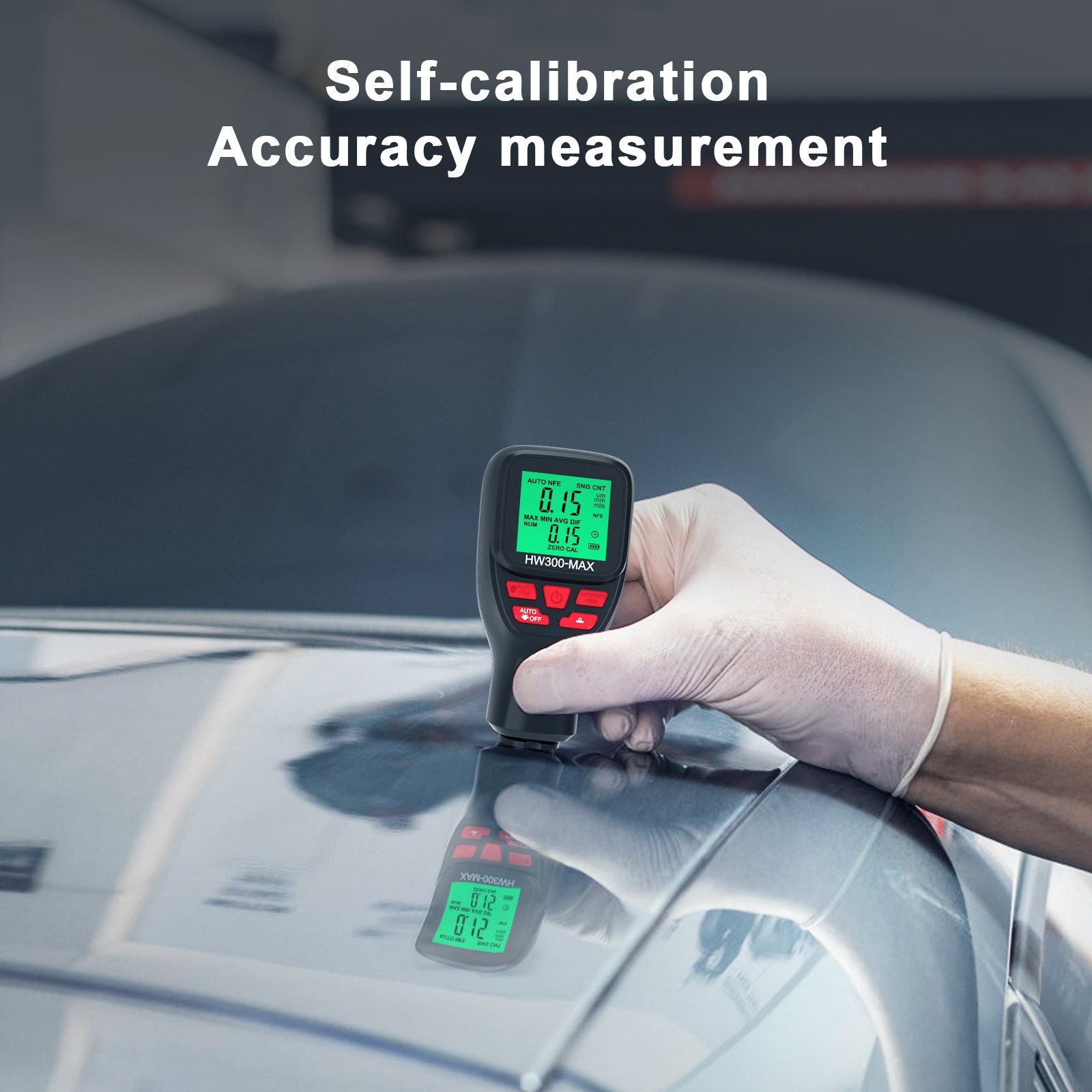 JUANJUAN Alat Ukur Ketebalan Cat Digital Coating Thickness Gauge - HW300-MAX