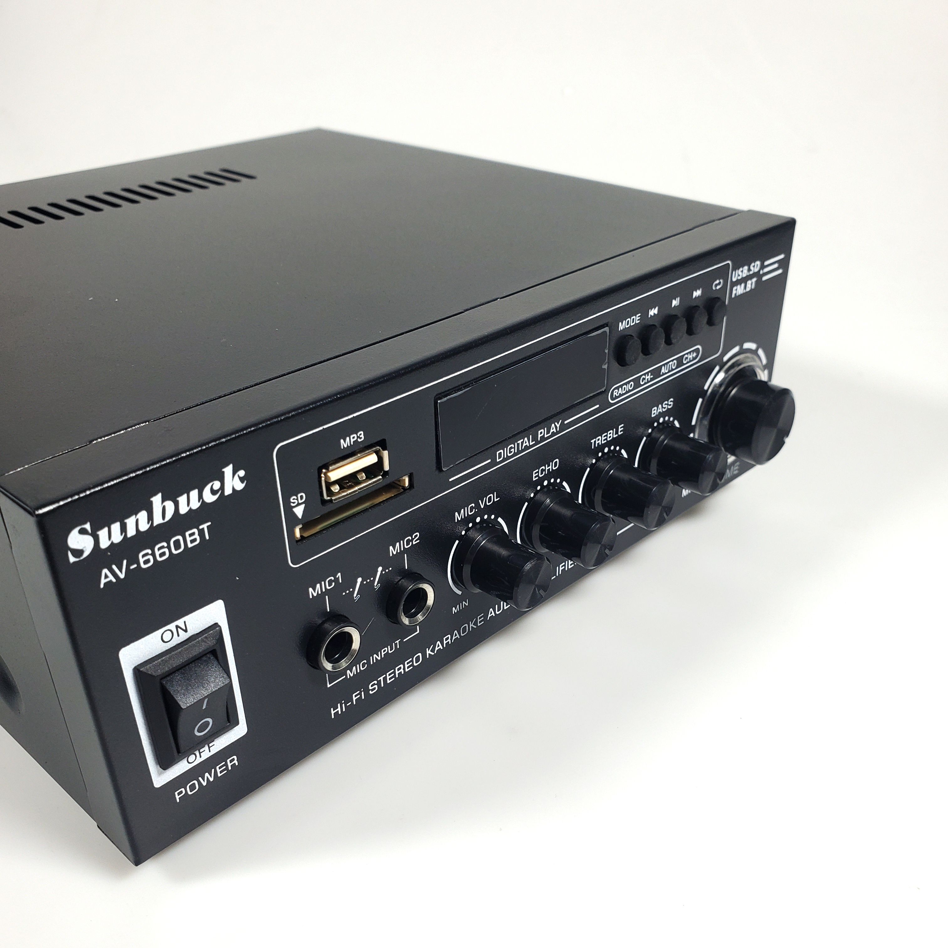 Sunbuck Audio Bluetooth 5.0 DAC Amplifier 2 Ch Remote 2000W - AV-660BT