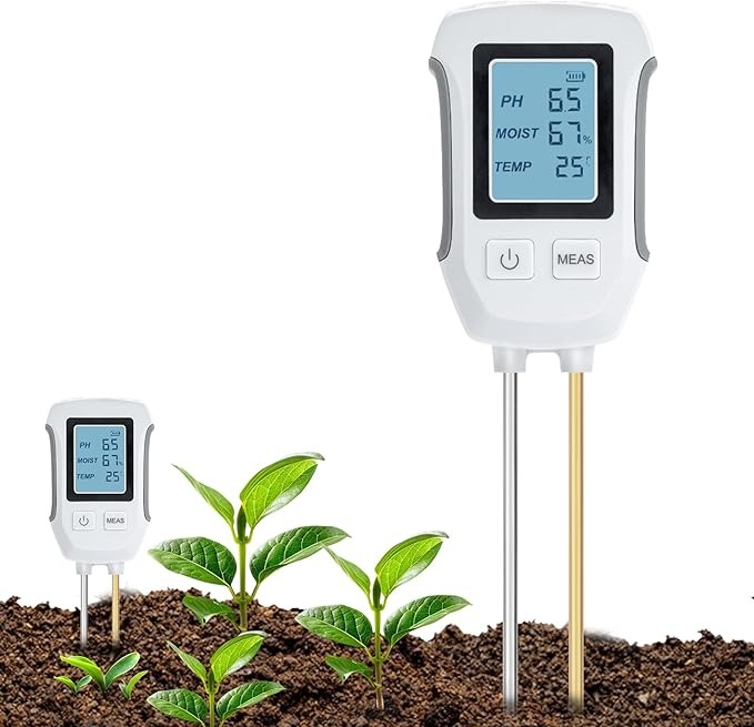 YAGO Alat Pengukur Tanah Digital 3in1 Soil Tester PH Humidity Temp - YG39