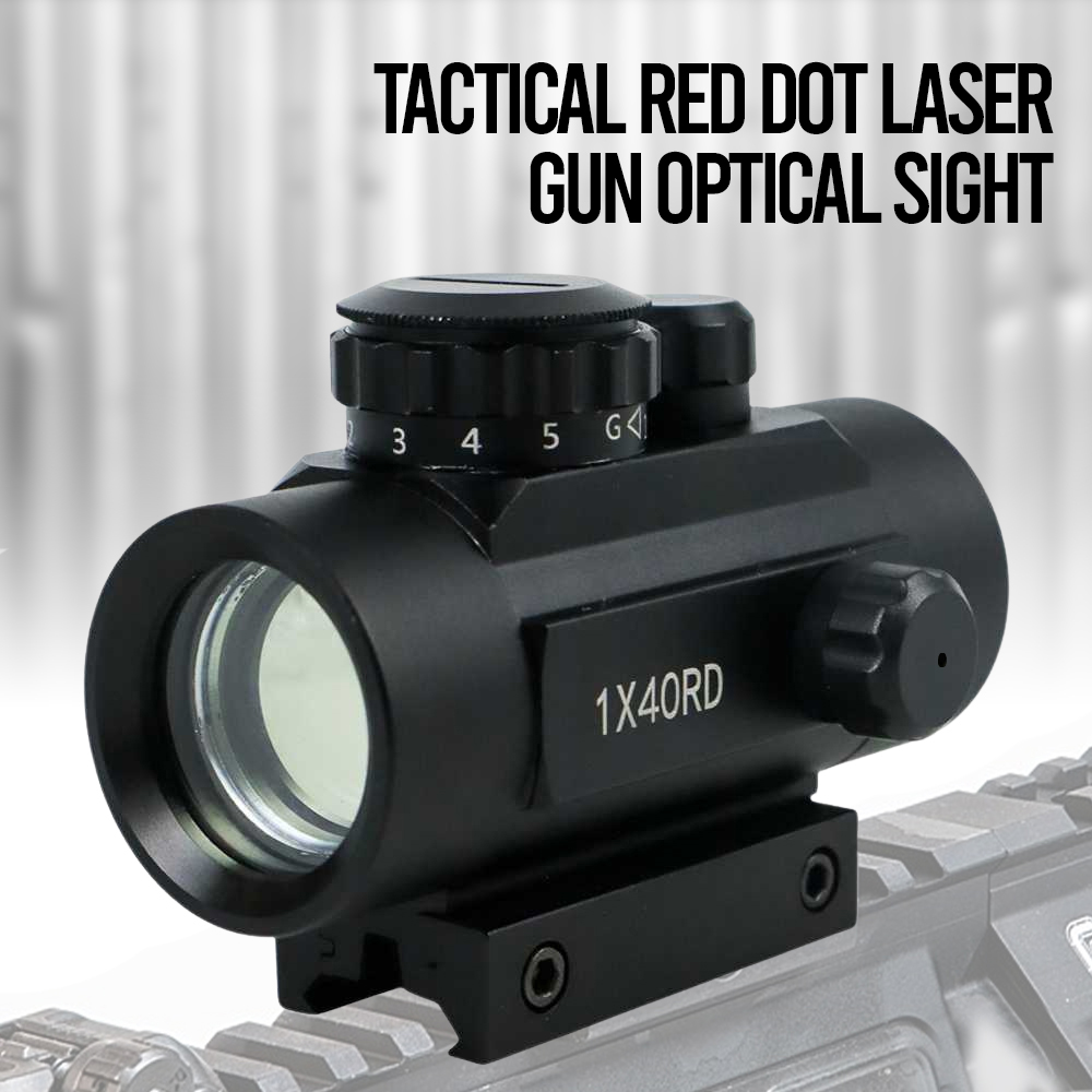 Bushnell Tactical Green Red Dot Laser Gun Optical Sight Airsoft Rifle - 1x40rd
