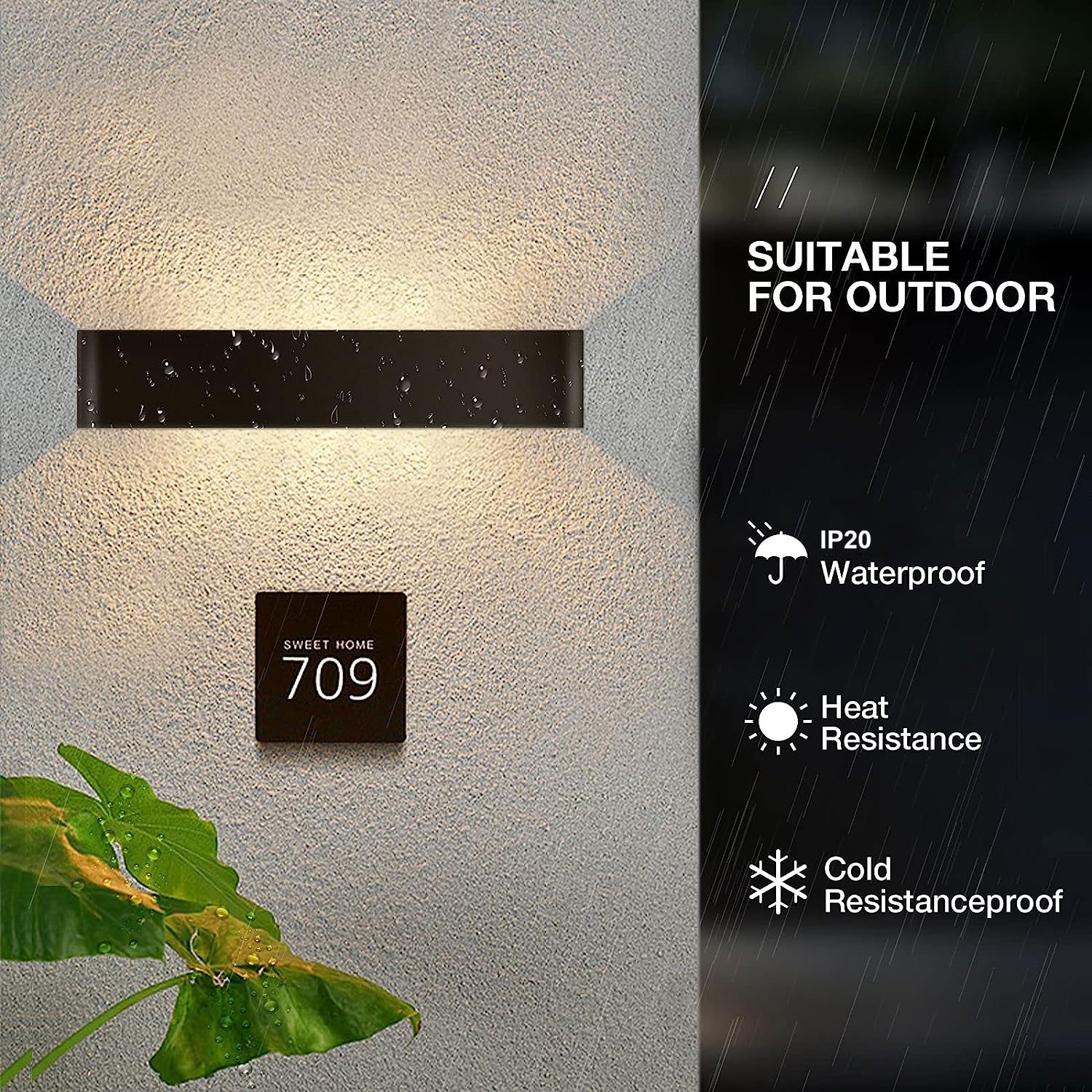JUMEI Lampu Dinding Hias Outdoor Warm White Waterproof IP20 20W - D313