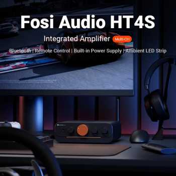 Fosi Audio Amplifier Bluetooth Outdoor Speaker 4 Channel Power - HT4S