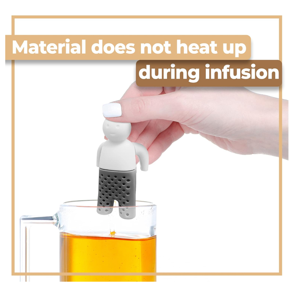 Mr. Tea Saringan Teh Tea Filter Infuser Strainer Chilling Man - MR03
