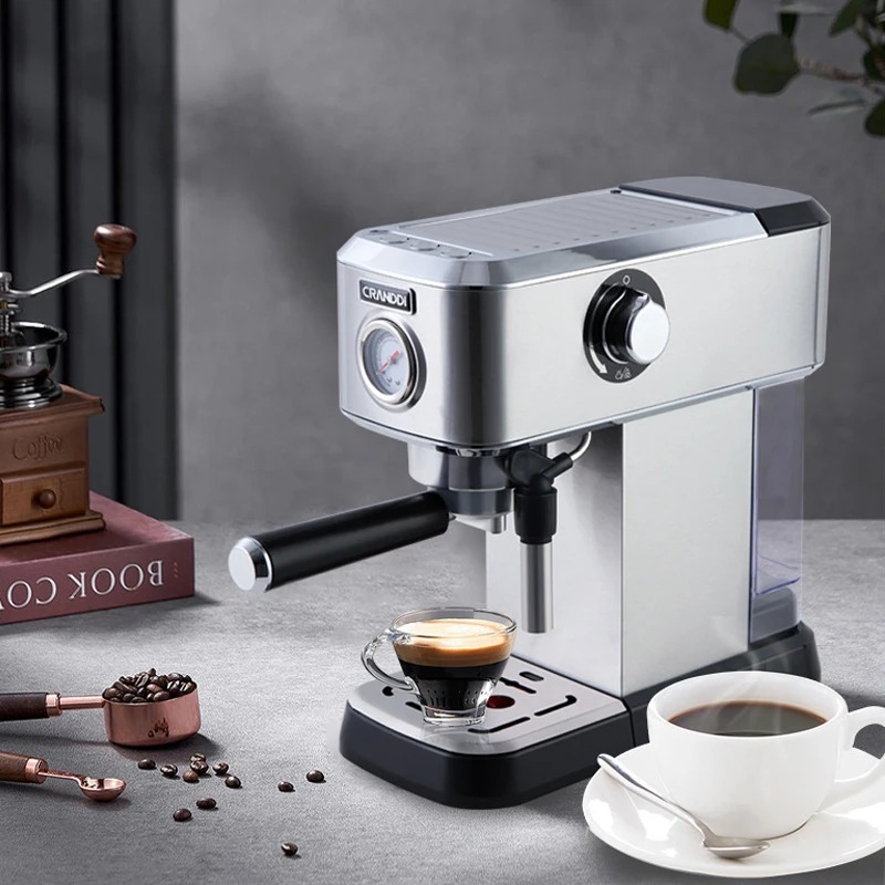 CRANDDI Mesin Kopi Espresso Coffee Maker Frothing 15 Bar 1350W 1.2L - KF-818