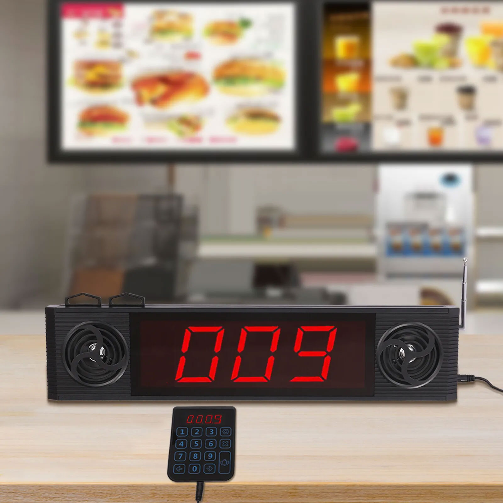 JIANTAOKJ Wireless Calling System LED Display Mesin Antrean Speaker - C34 Pro