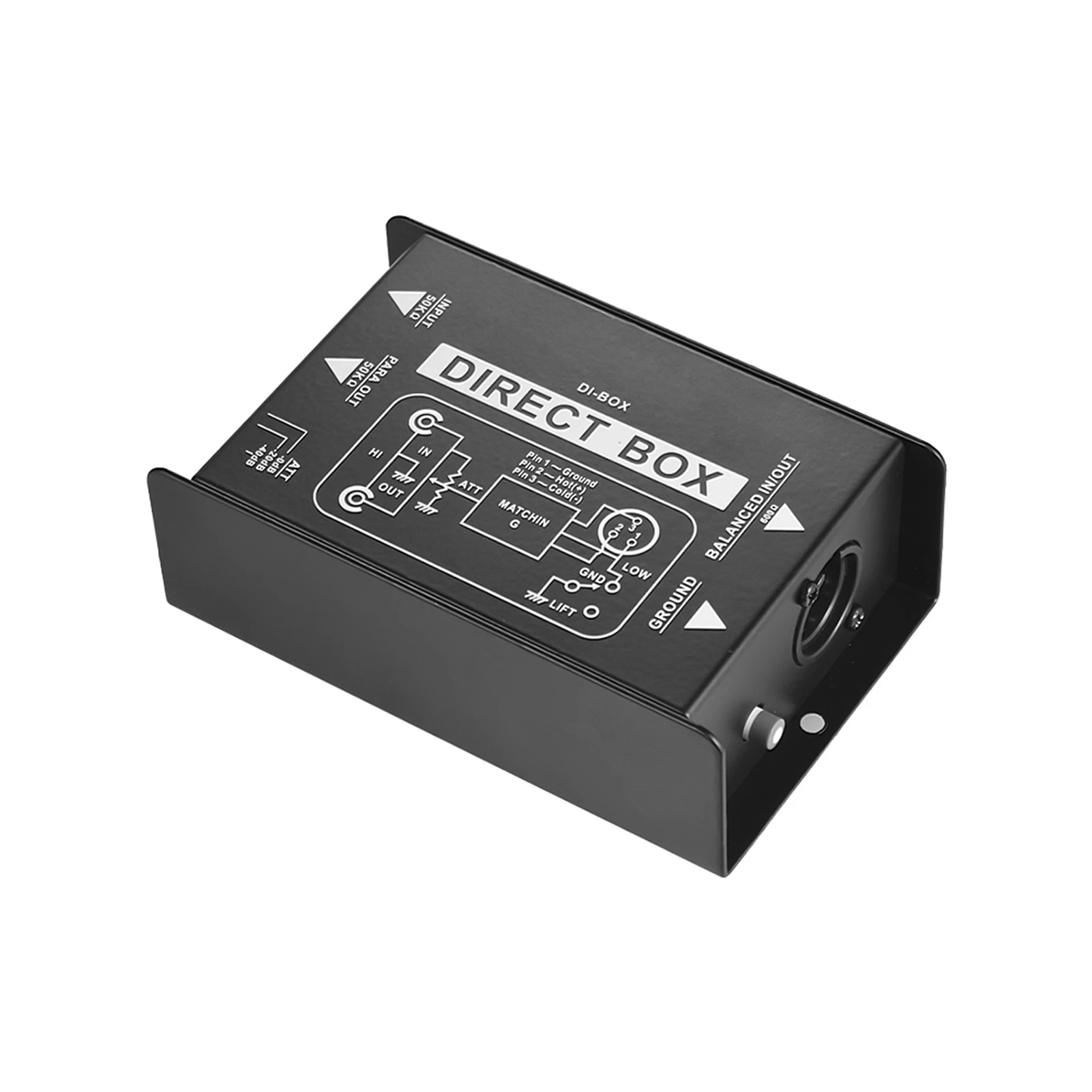 YOUHA Passive Direct Box Single Channel Injection Audio Box XLR TRS - DIBOX001