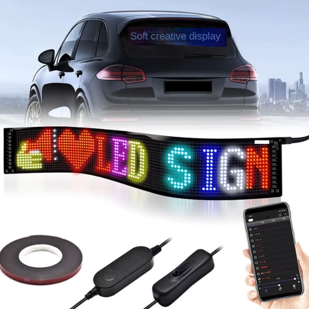 QYJSD LED Matrix Panel Bluetooth Colorful Display Kit 5V 59.5x12cm - JTPD-02-011