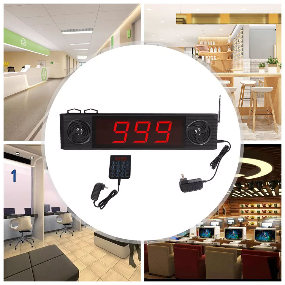 JIANTAOKJ Wireless Calling System LED Display Mesin Antrean Speaker - C34 Pro