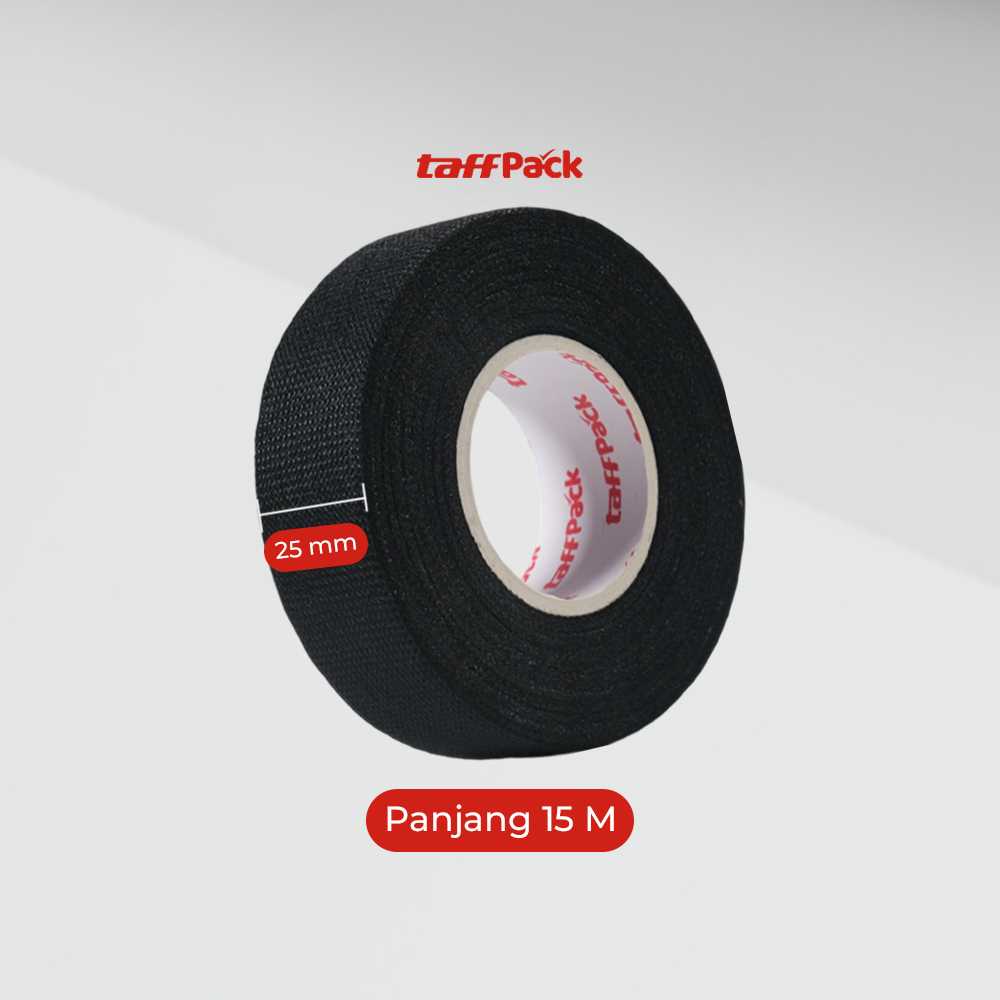 TaffPACK Lakban Kain Adhesive Cloth Tape Heat Resistant 15M - TF11 - Gambar 5