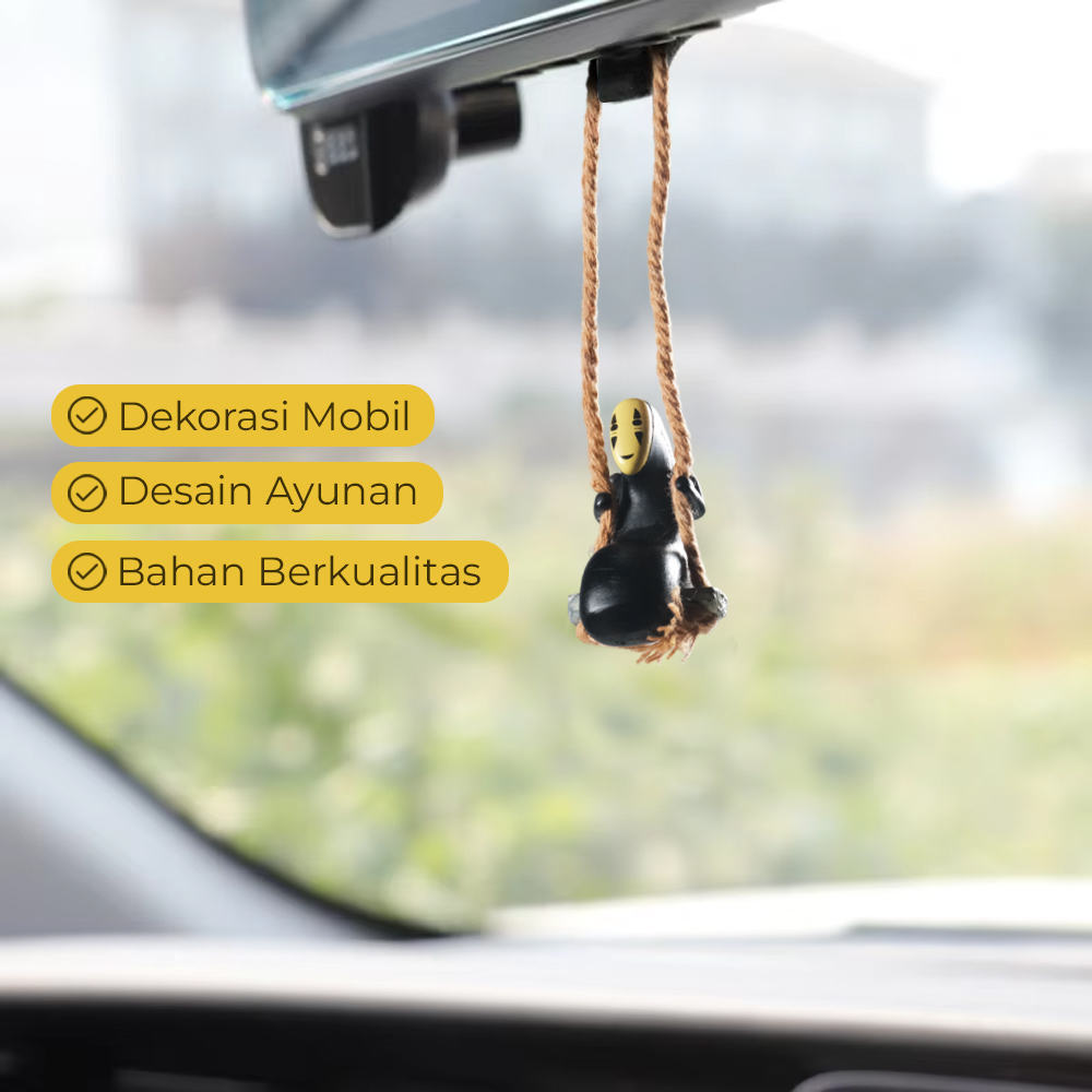 TEAEGG Dekorasi Spion Mobil Car Pendant Faceless Spirited Away Resin - TE-20