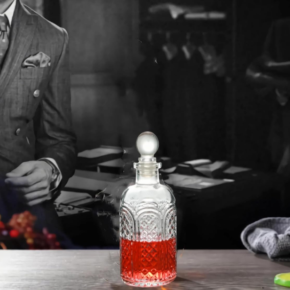 HUANYI Whisky Decanter Glass Bitter Bottle Liquor Scotch Luxury 240ml - HY-24
