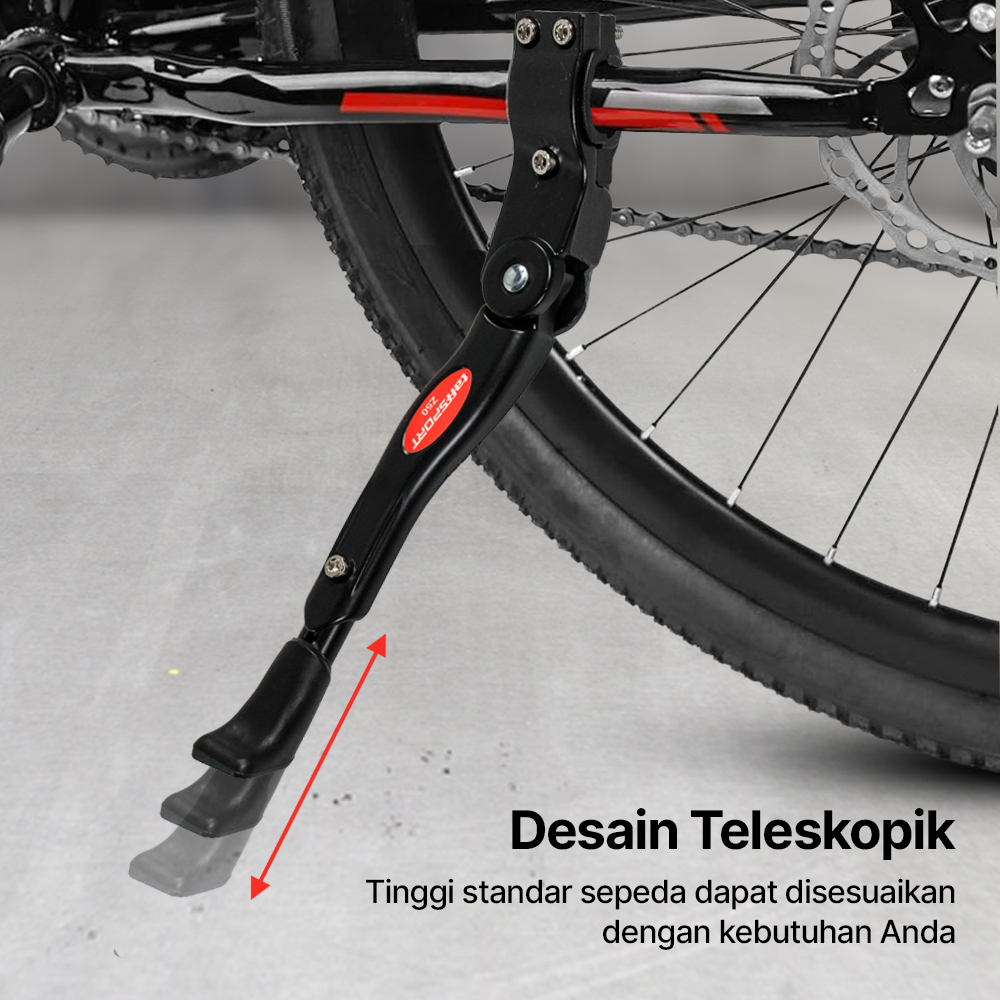 TaffSPORT Standar Sepeda Samping Adjustable Bike Kickstand 34-39cm - Z50