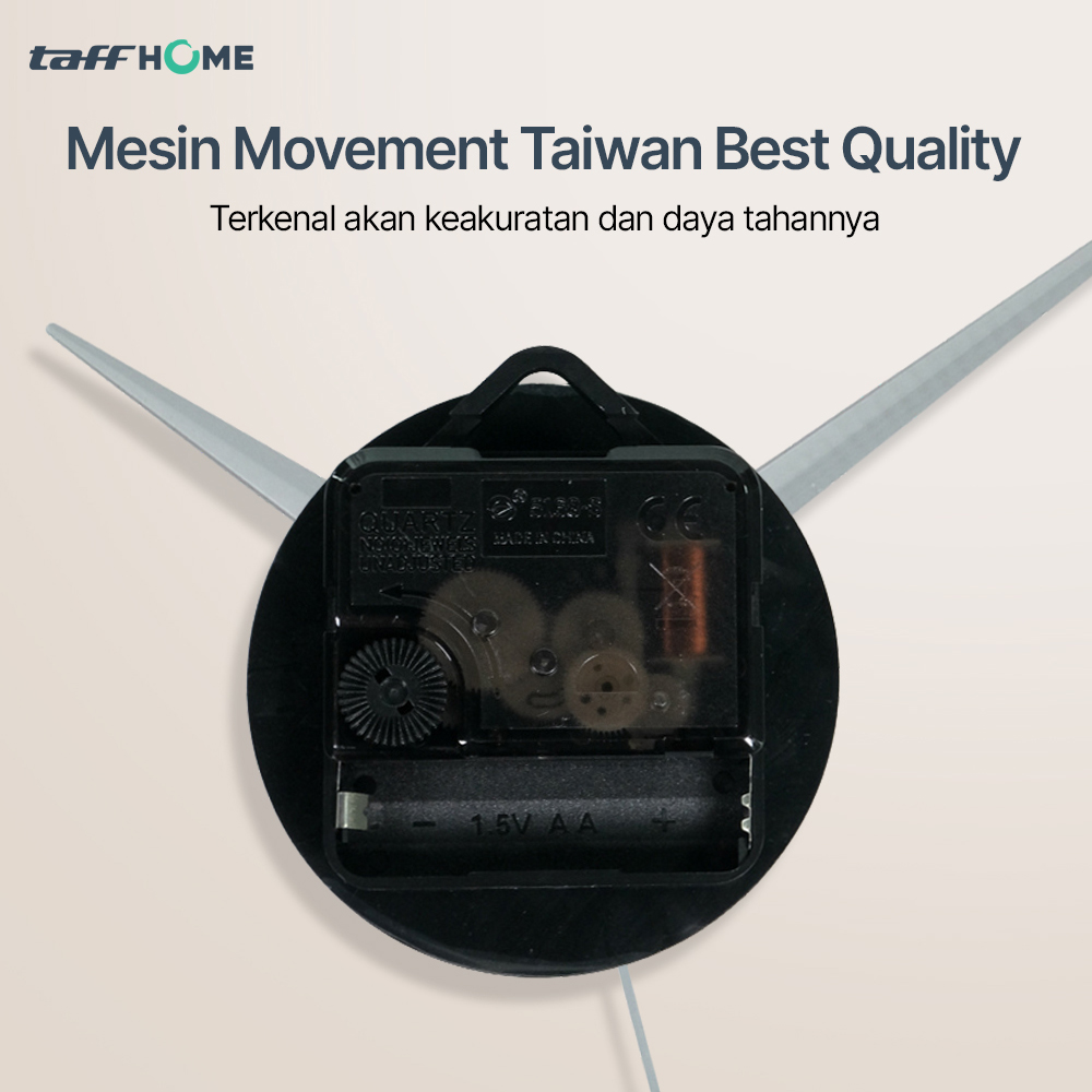 TaffHOME Jam Dinding DIY Giant Wall Clock Coffee Bell 40-70cm - DIY-12