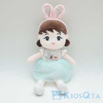 boneka metoo angela gadis kecil little girl rok pesta biru tosca mediu