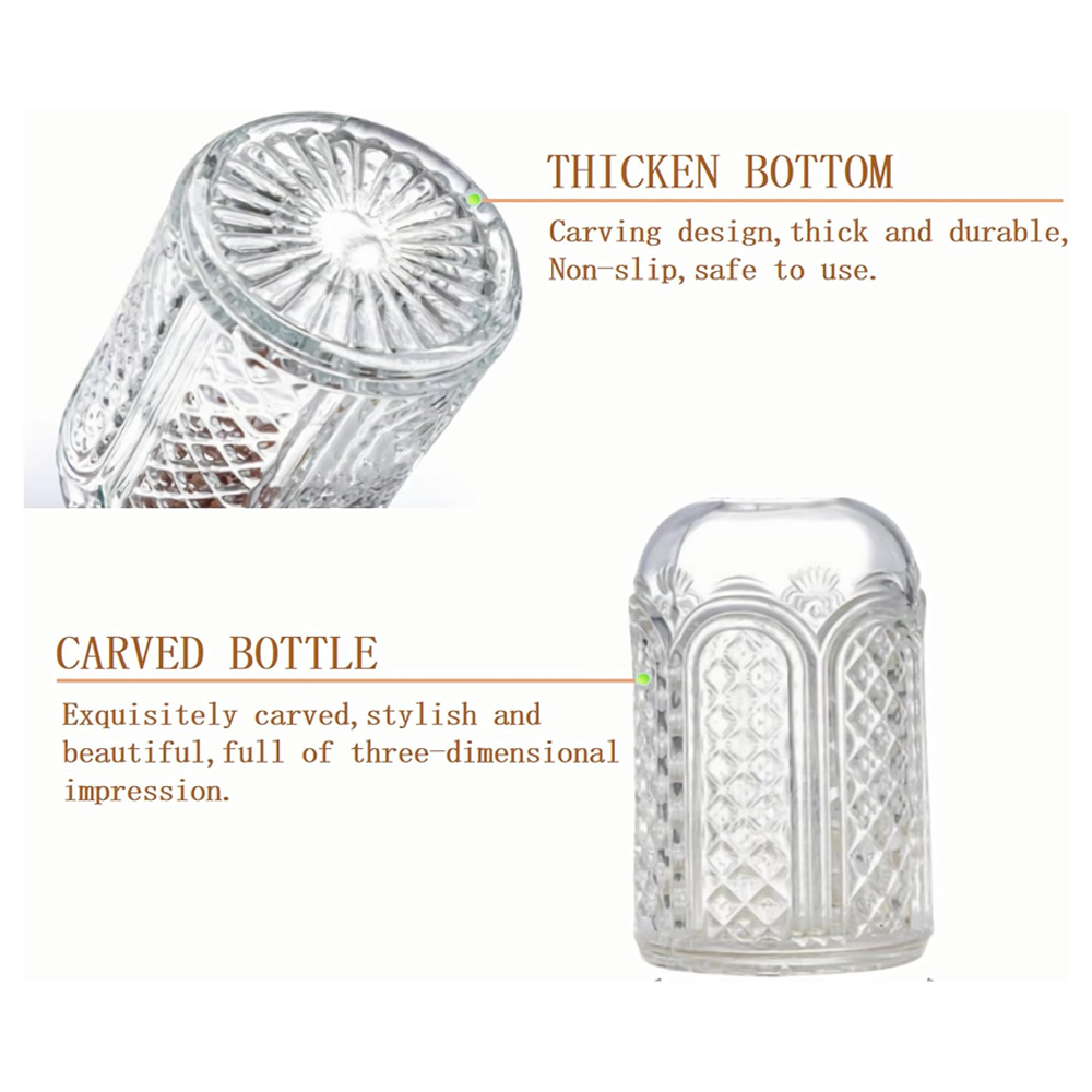HUANYI Whisky Decanter Glass Bitter Bottle Liquor Scotch Luxury 240ml - HY-24