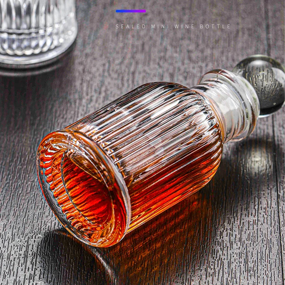 HUANYI Whisky Decanter Glass Bitter Bottle Liquor Scotch Luxury 200ml - HY-19