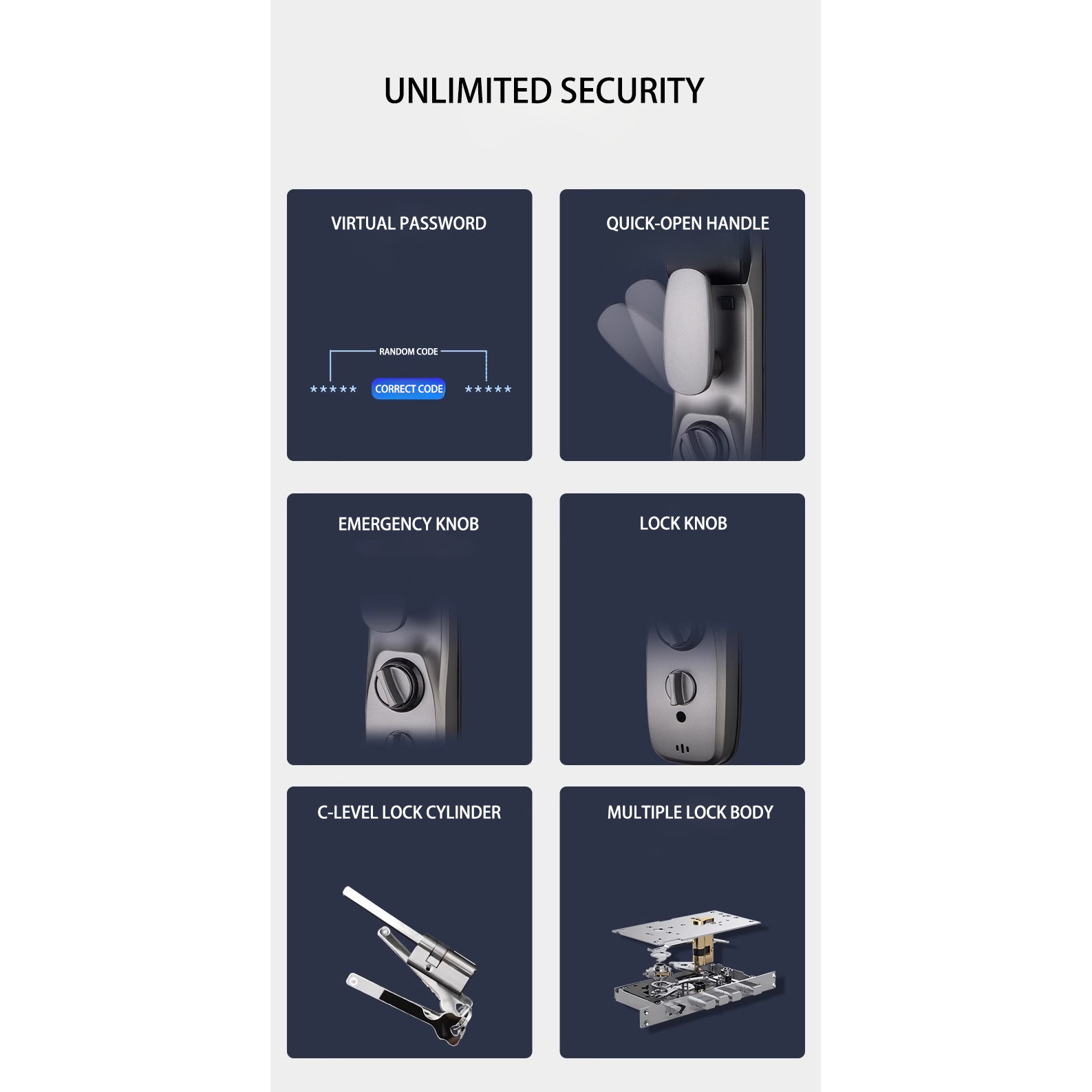 YONGLISHUN Smart Door Lock Fingerprint Face Recognition Password Eques - 5S