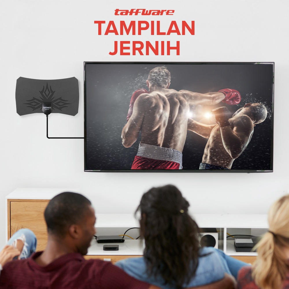 Taffware Antena TV Digital Indoor High Gain Antenna DVB-T2 25dB - N0012