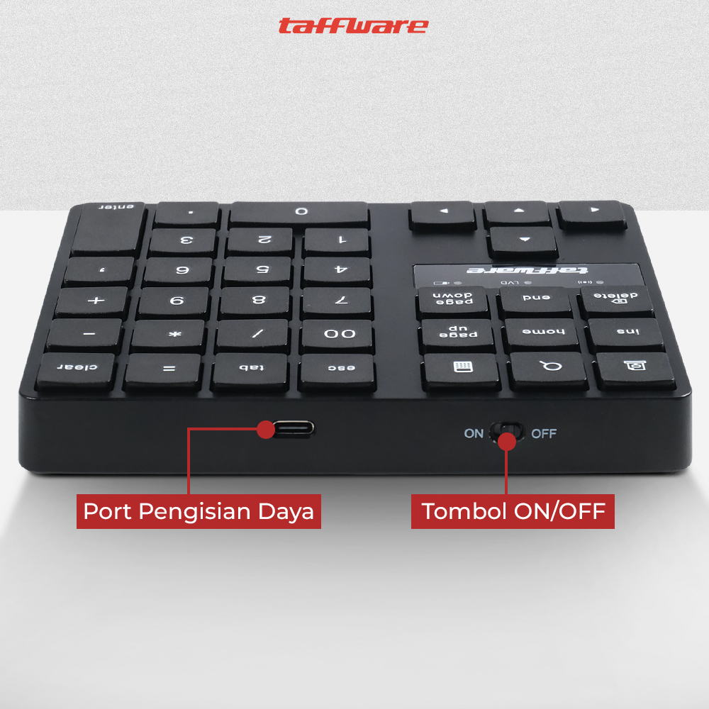 Taffware Keypad Numerik Multimedia Wireless 2.4GHz 35 Buttons - R57