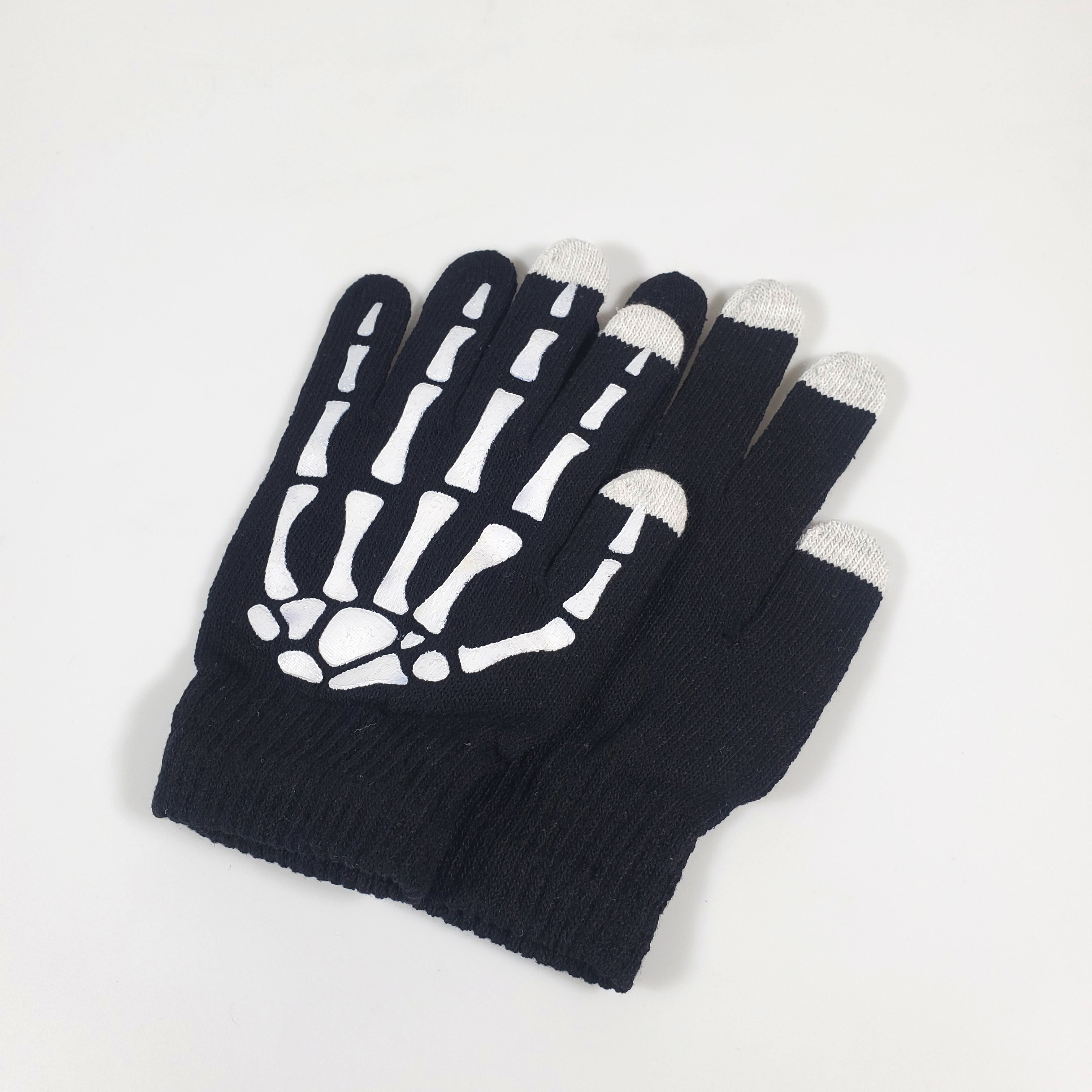KANCOOL Sarung Tangan Kain Katun Touch Glove Skeleton Design - YN1168