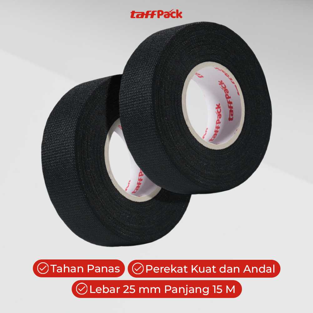 TaffPACK Lakban Kain Adhesive Cloth Tape Heat Resistant 15M - TF11 - Gambar 3