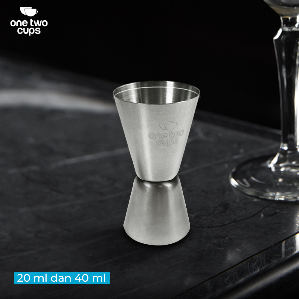 One Two Cups Gelas Ukur Bartender Double Jigger Measuring Cup - KM2
