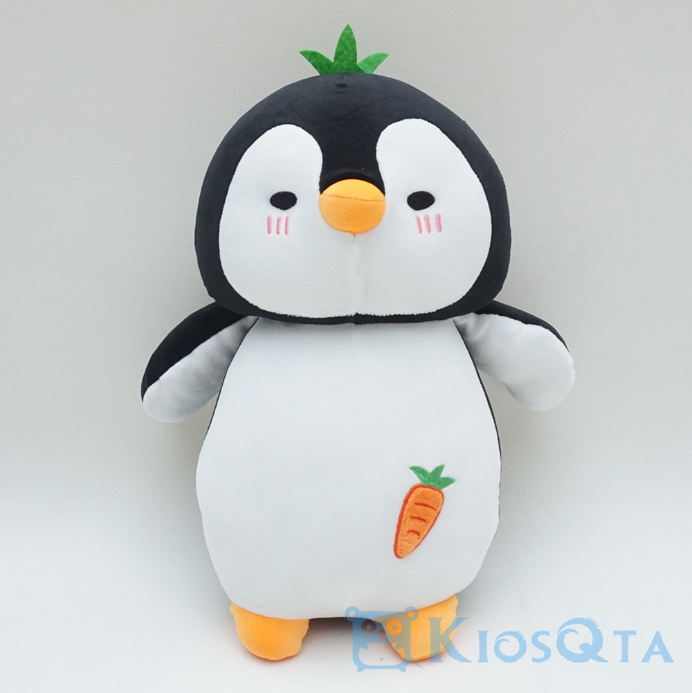 boneka penguin lucu hitam putih bordir wortel large
