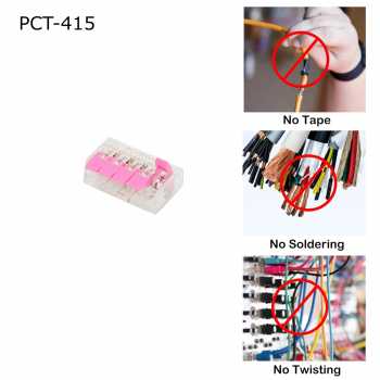 Carhg WAGO Terminal Blok Konektor Box Electrical Lever Wire 4/5 50 PCS