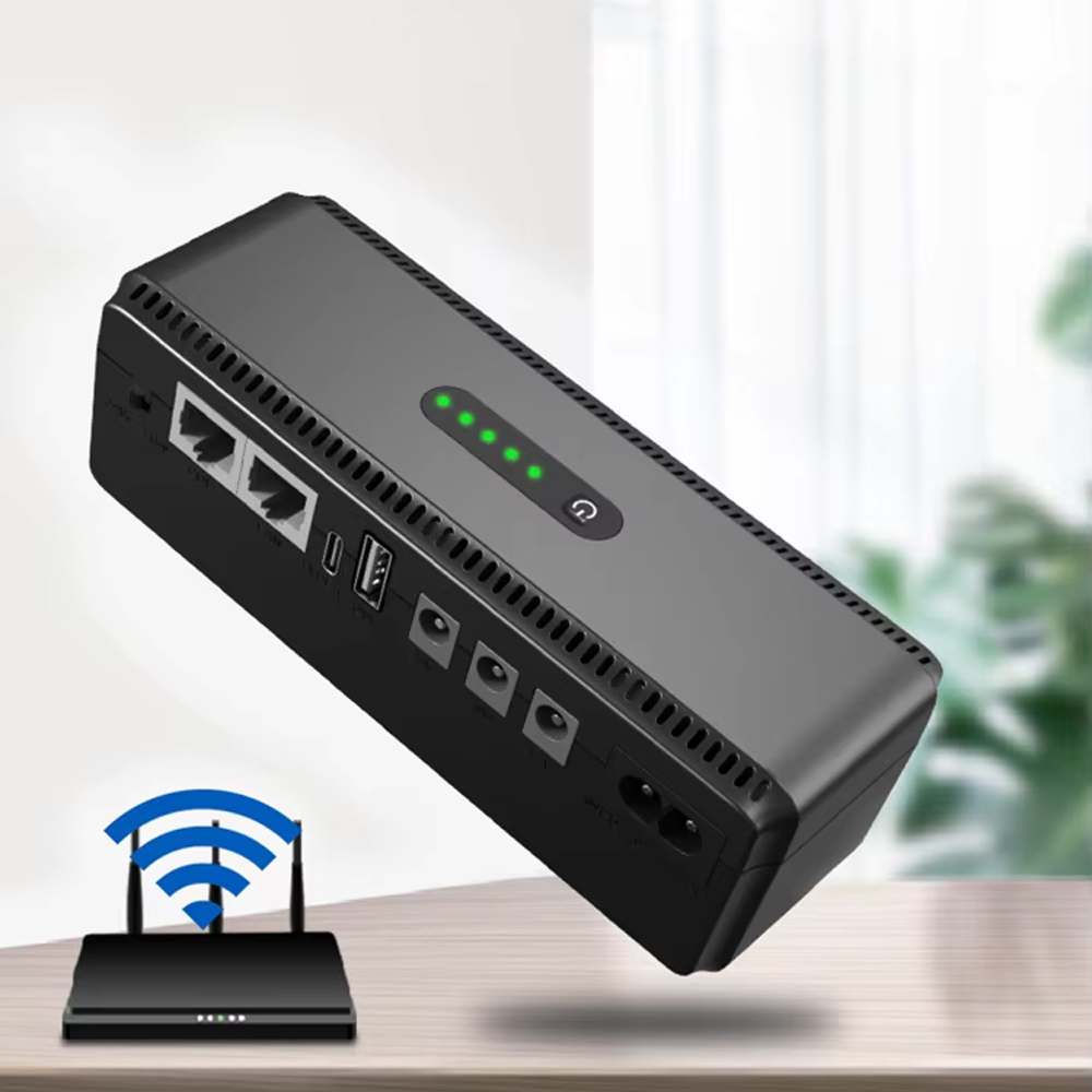 HKIVI Mini UPS Power Supply Backup Router Multiple Output 10400mAh - DCL-18W