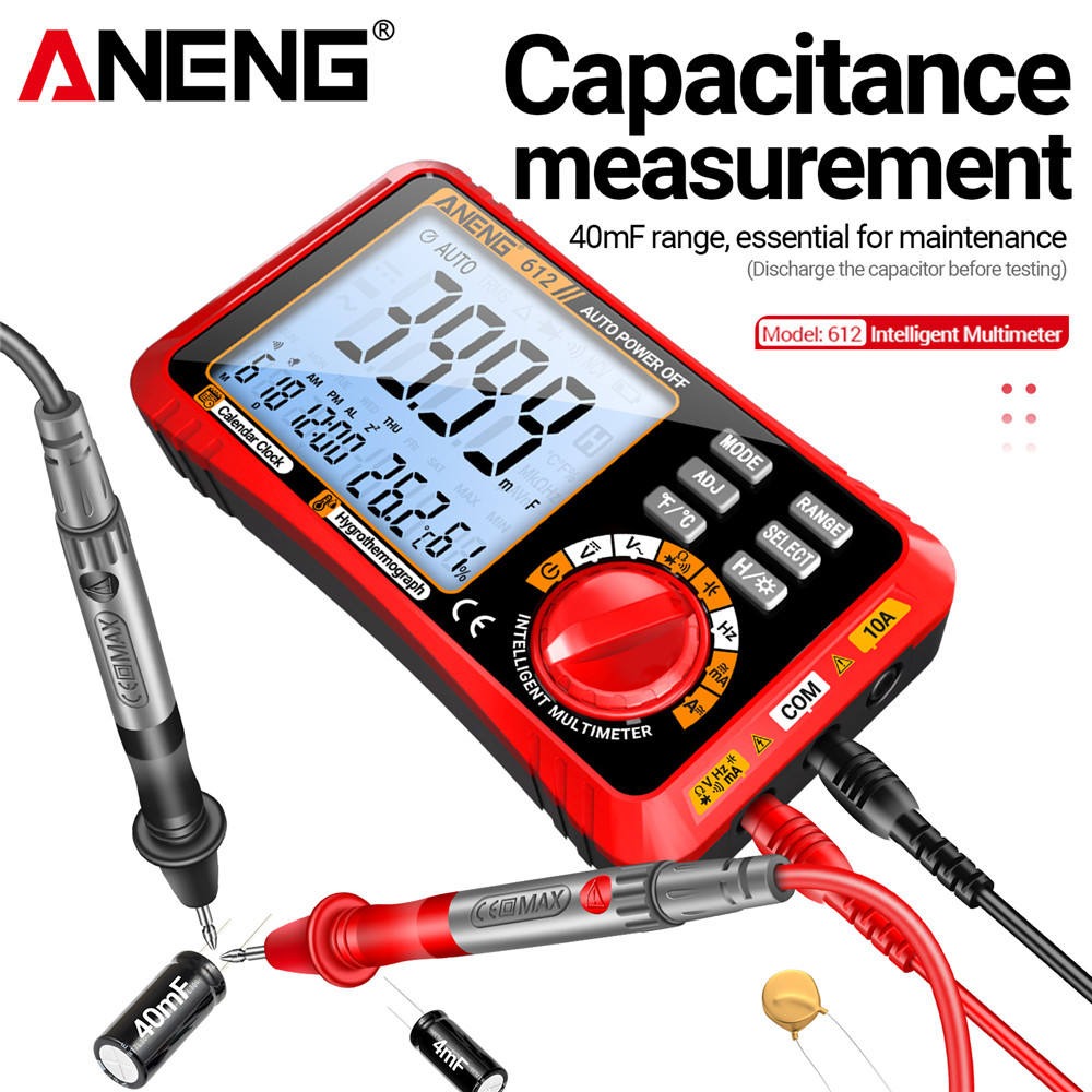 ANENG Digital Multimeter 3in1 Voltage Tester Backlit Screen 4000 Count - 612