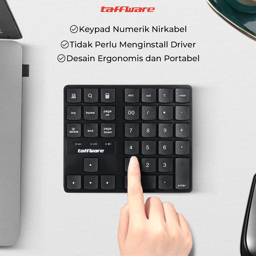 Taffware Keypad Numerik Numpad Multimedia Wireless 2.4GHz 35 Buttons - R57