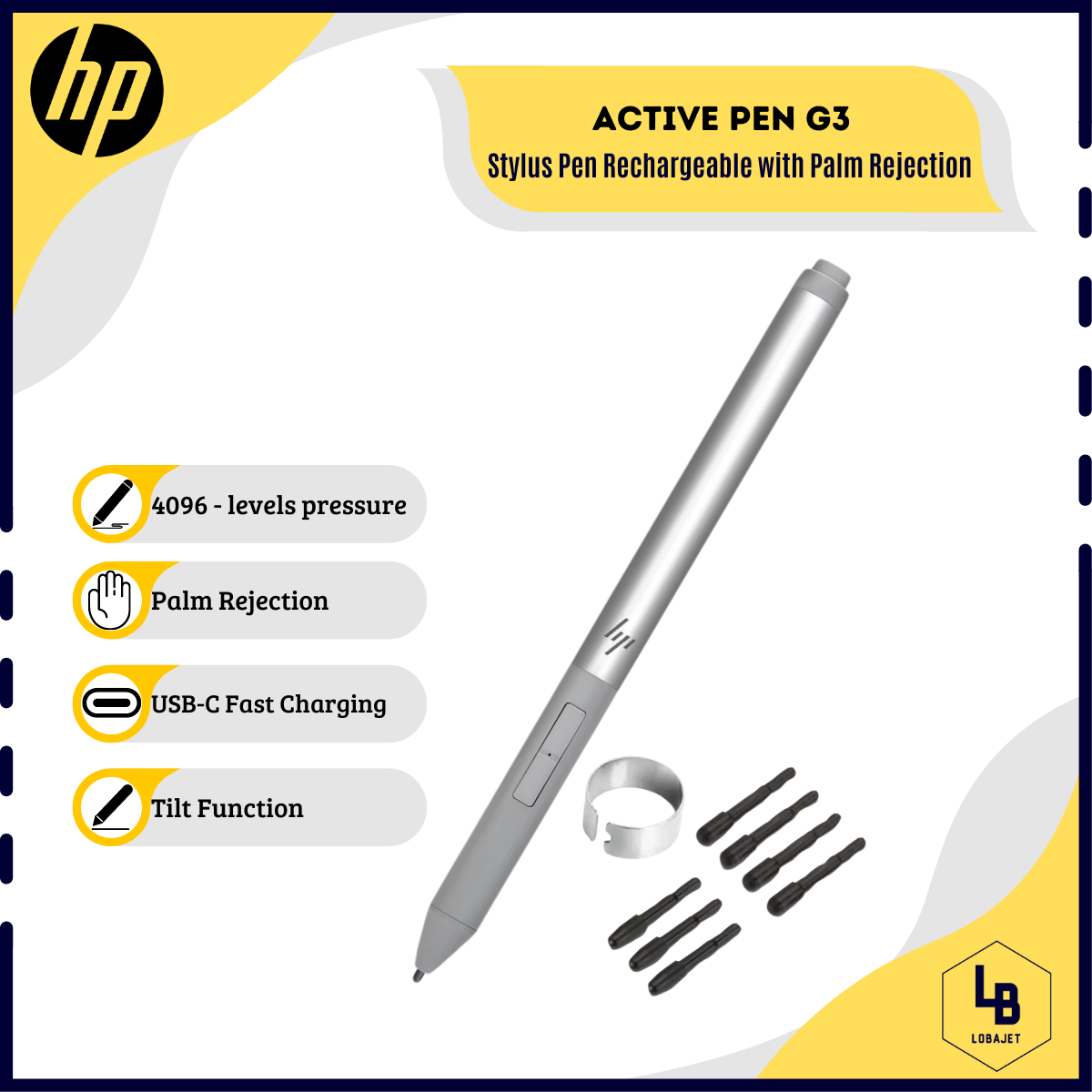 Jual HP Active Pen G3 - 4096 Pressure Level with Palm Rejection