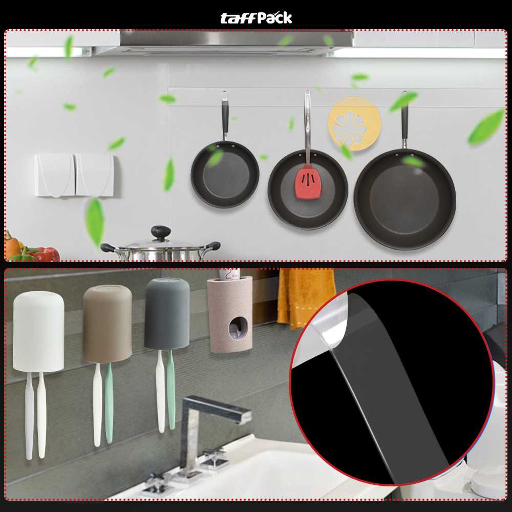 TaffPACK Double Tape Perekat No Trace Adhesive Washable Sticker - J007 - Gambar 4