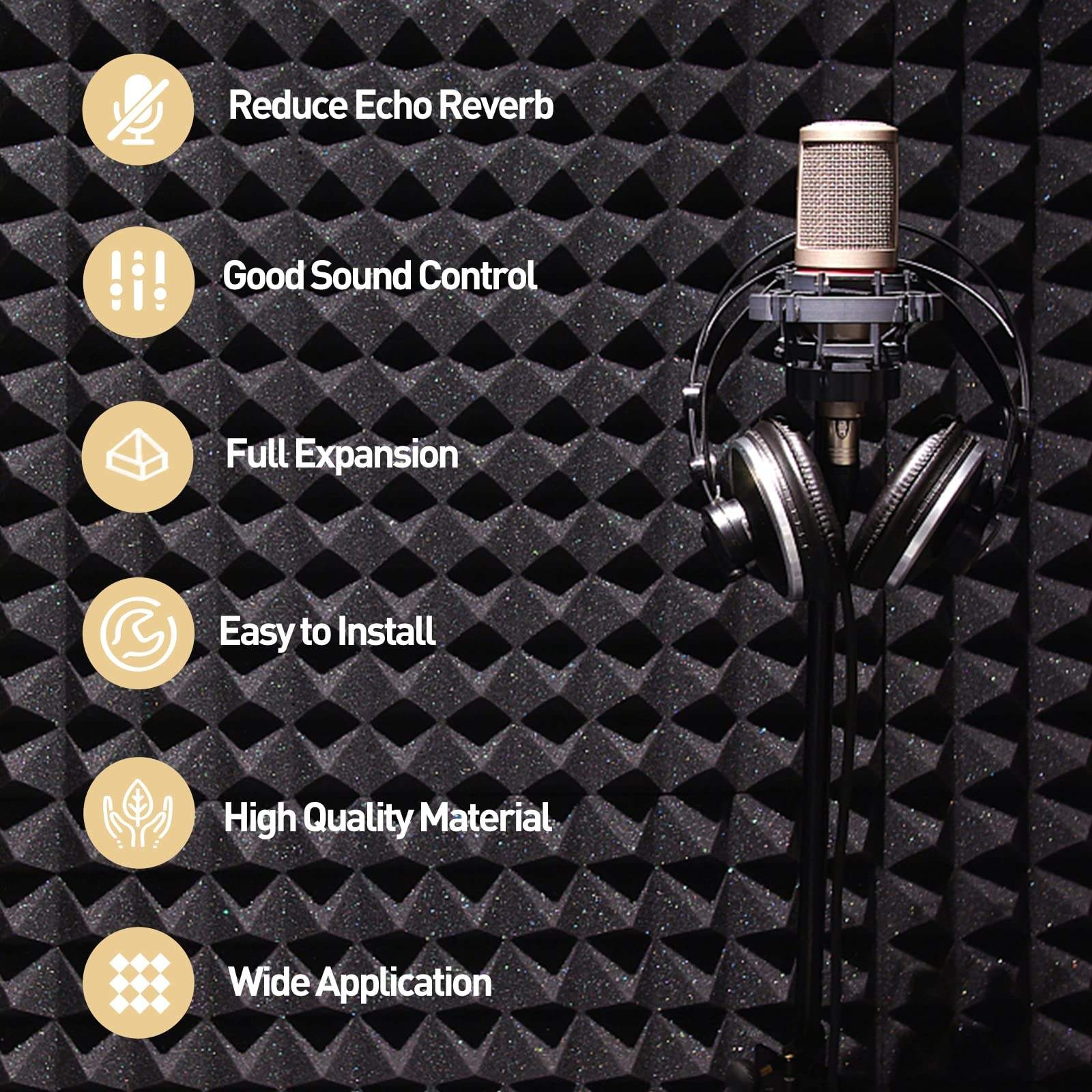 AUSLET Busa Peredam Suara Pyramid Soundproof Foam Polyurethane - AU-25