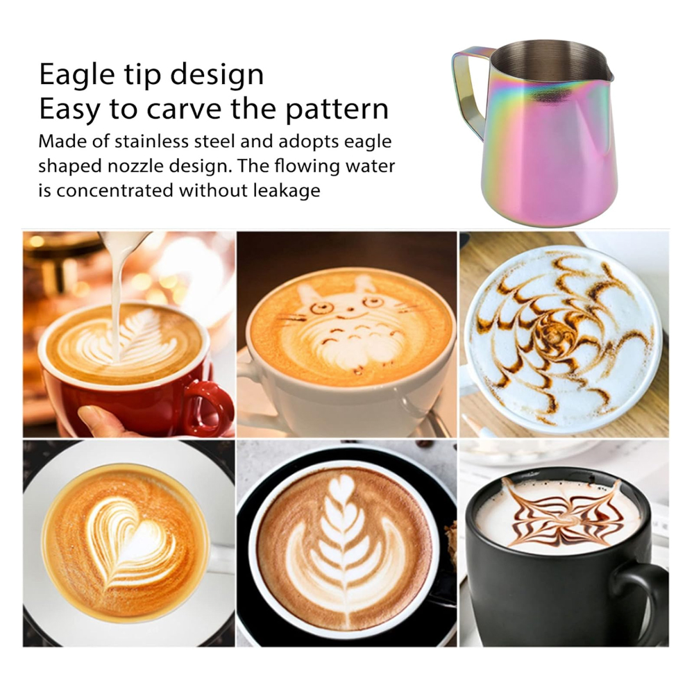 One Two Cups Milk Jug Pitcher Susu Latte Art Espresso Stainless Steel - 10084