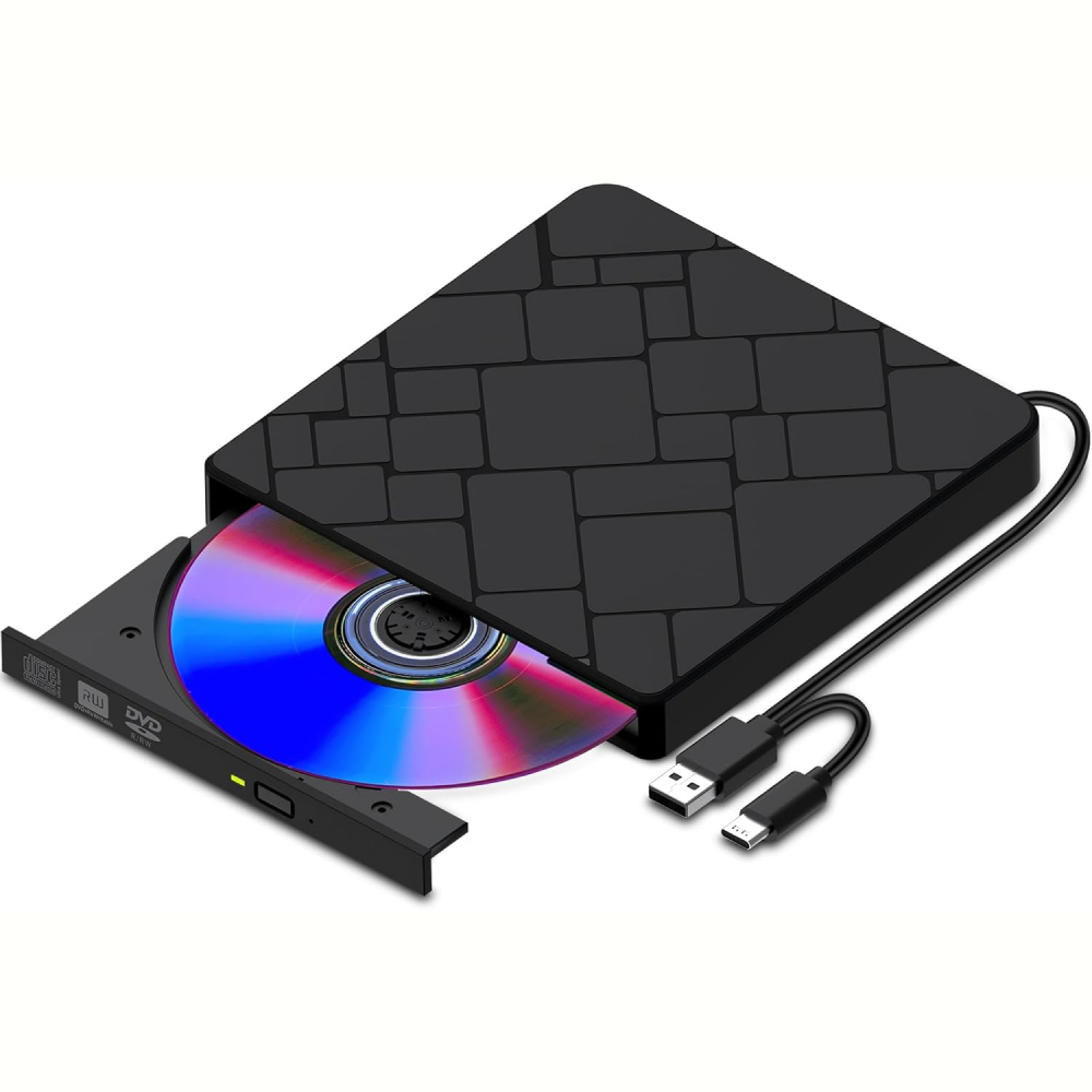 BEIZKNA External CD/DVD RW Optical Drive USB 3.0 Type C for Laptop - BZ347