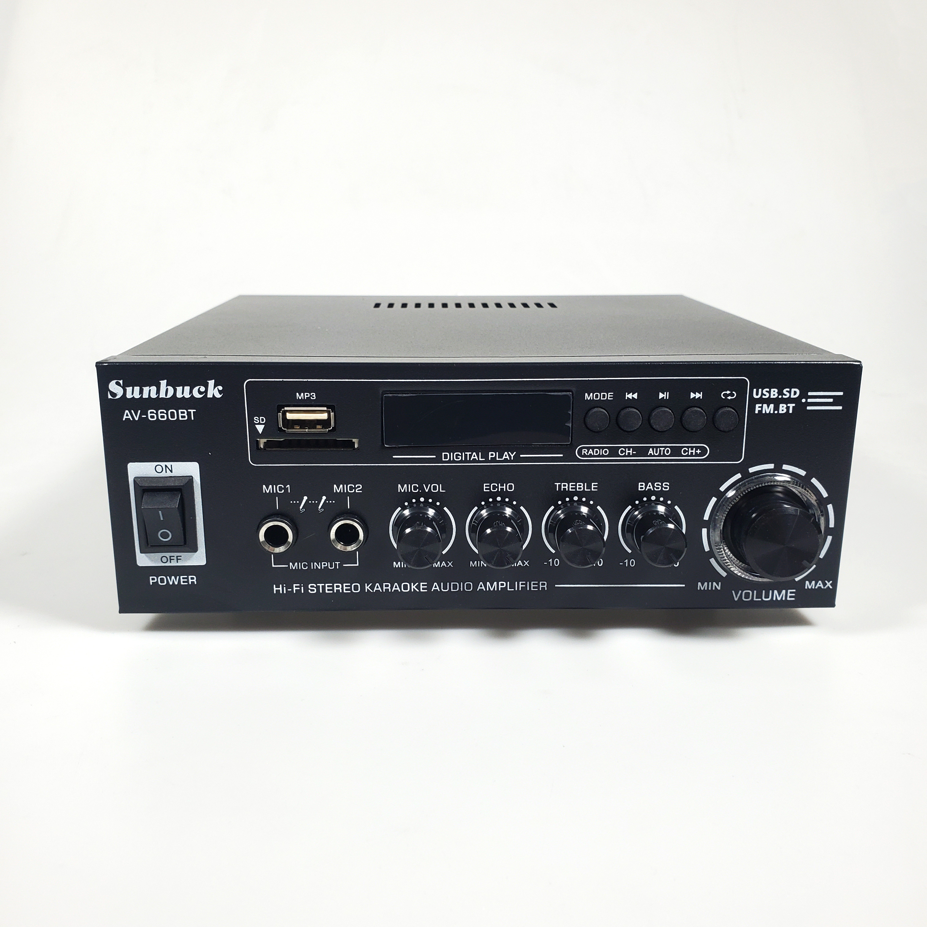Sunbuck Audio Bluetooth 5.0 DAC Amplifier 2 Ch Remote 2000W - AV-660BT