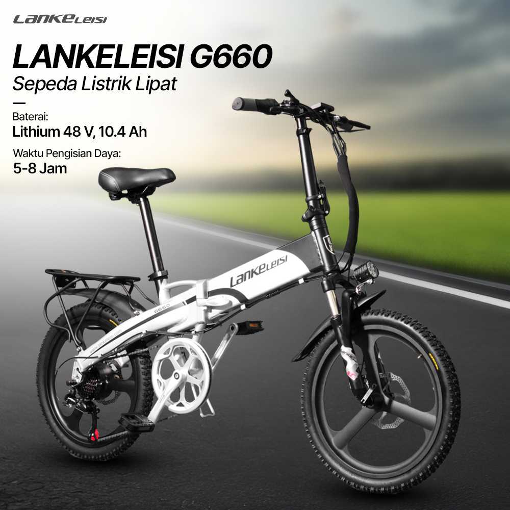 Jual Lankeleisi Sepeda Listrik Lipat Folding Bike Luxury Edition