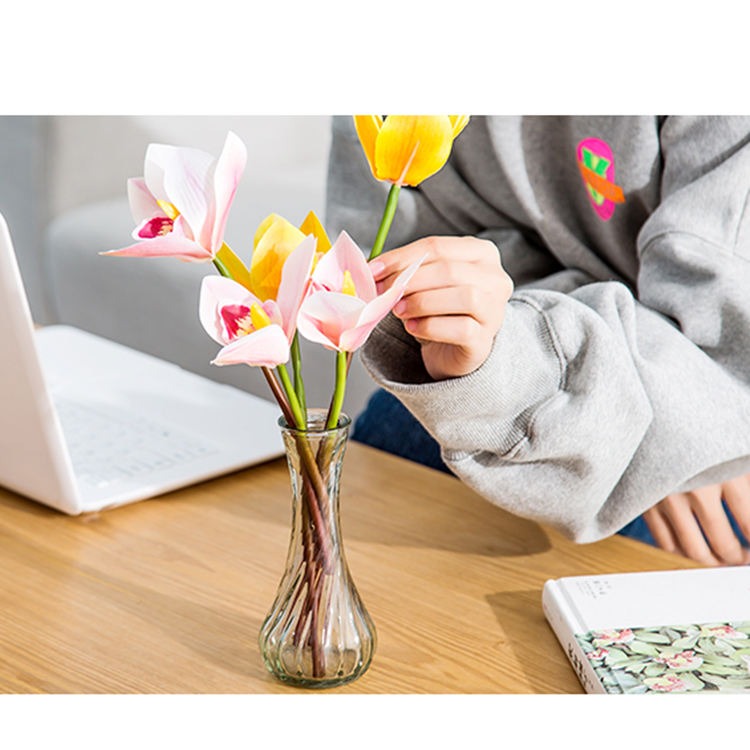 TaffHOME Vas Bunga Botol Kaca Estetik Multifungsi Spiral Flower Vase - FN-15