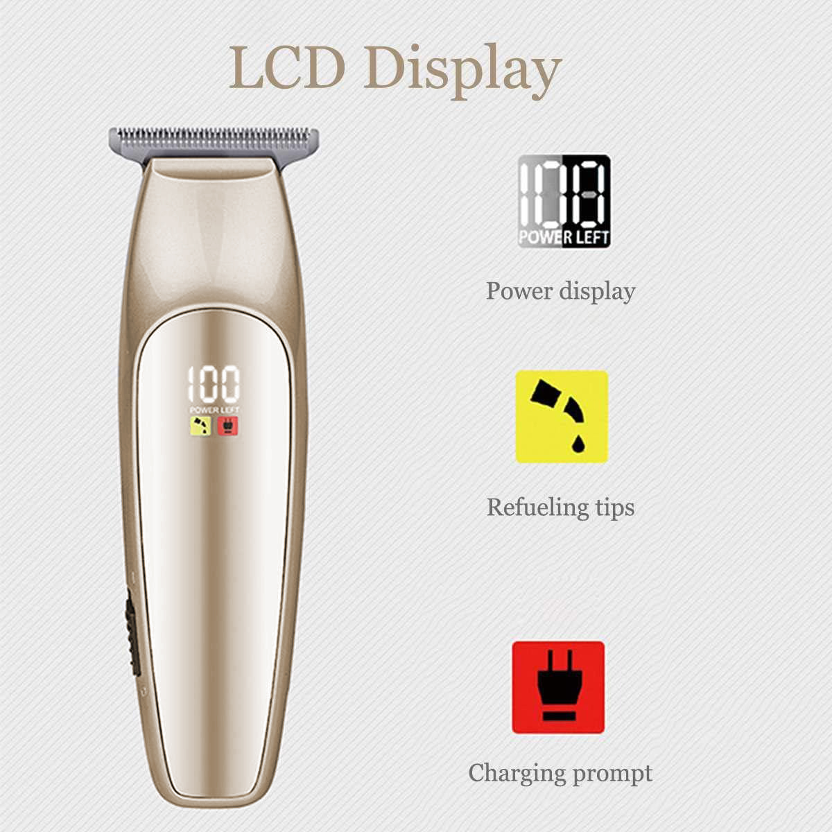 BaoRun Alat Cukur Rambut Elektrik Hair Clipper Trimmer LCD 600mAh - M2S