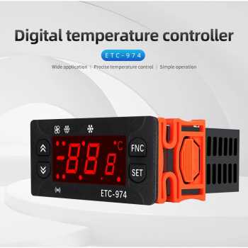 SHINGCHEM Digital Temperature Control Thermostat Defrost Alarm 220V - ETC-974